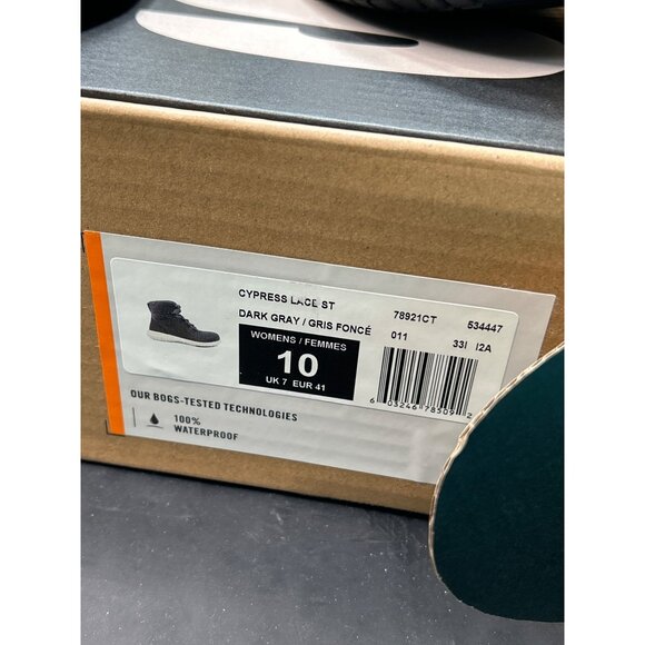 Bogs Womens Cypress Lace St Composite Toe Boots Dark Gray Size 10 - Picture 9 of 10